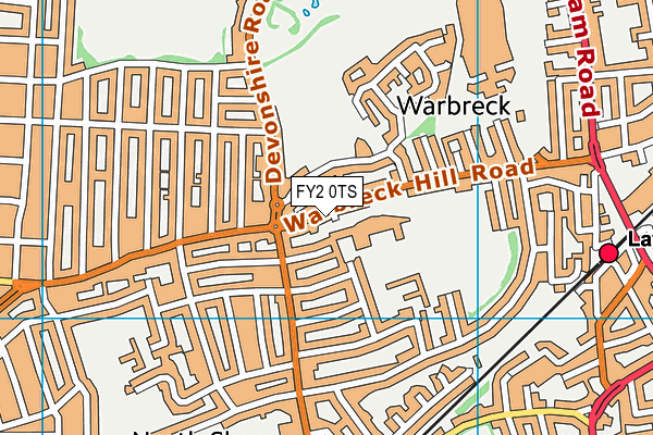 Unity Academy Blackpool map (FY2 0TS) - OS VectorMap District (Ordnance Survey)