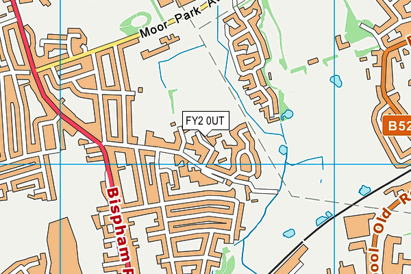 FY2 0UT map - OS VectorMap District (Ordnance Survey)