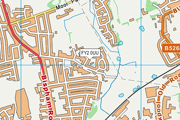 FY2 0UU map - OS VectorMap District (Ordnance Survey)