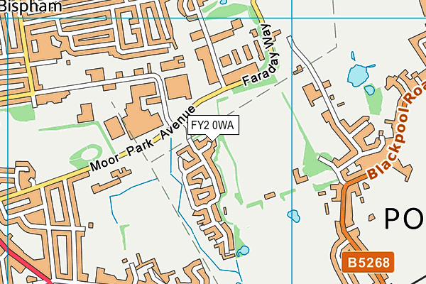 FY2 0WA map - OS VectorMap District (Ordnance Survey)