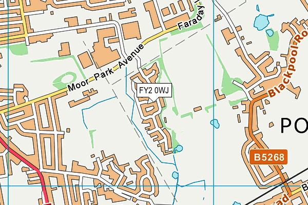 FY2 0WJ map - OS VectorMap District (Ordnance Survey)