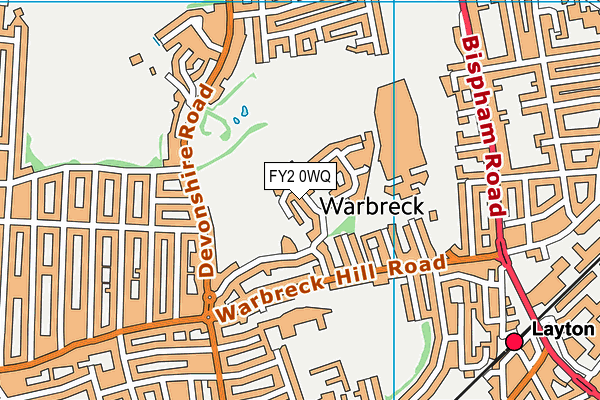 FY2 0WQ map - OS VectorMap District (Ordnance Survey)