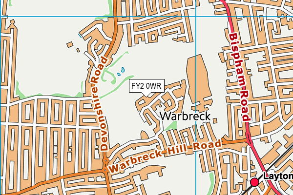 FY2 0WR map - OS VectorMap District (Ordnance Survey)