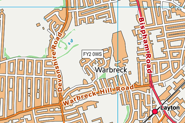 FY2 0WS map - OS VectorMap District (Ordnance Survey)