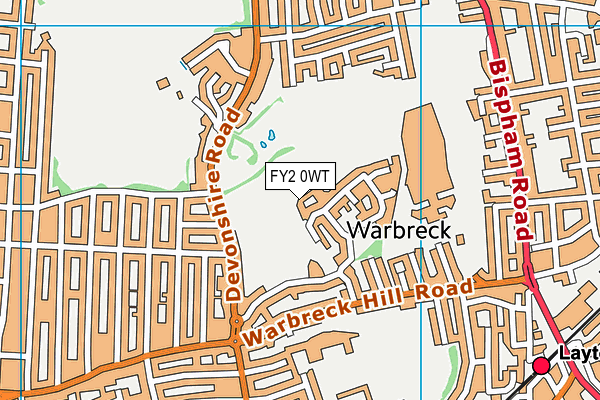 FY2 0WT map - OS VectorMap District (Ordnance Survey)