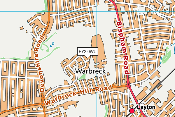 FY2 0WU map - OS VectorMap District (Ordnance Survey)