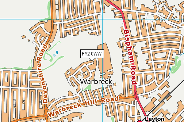 FY2 0WW map - OS VectorMap District (Ordnance Survey)