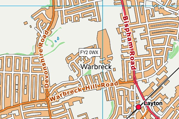 FY2 0WX map - OS VectorMap District (Ordnance Survey)