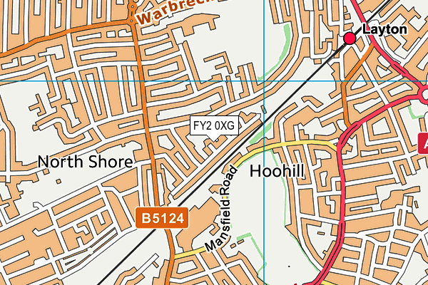 FY2 0XG map - OS VectorMap District (Ordnance Survey)