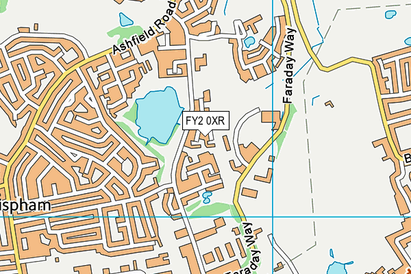 FY2 0XR map - OS VectorMap District (Ordnance Survey)