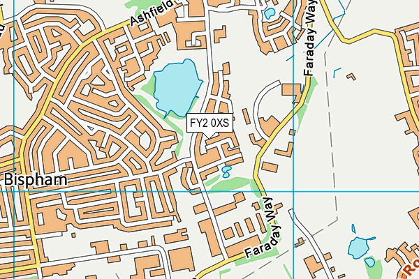 FY2 0XS map - OS VectorMap District (Ordnance Survey)