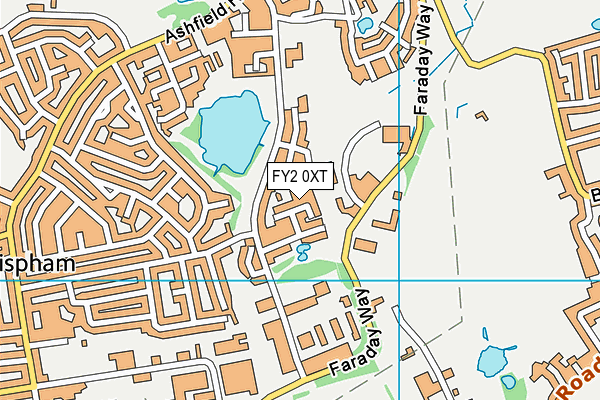 FY2 0XT map - OS VectorMap District (Ordnance Survey)
