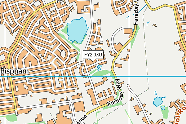 FY2 0XU map - OS VectorMap District (Ordnance Survey)