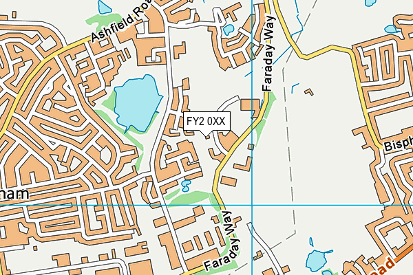 FY2 0XX map - OS VectorMap District (Ordnance Survey)
