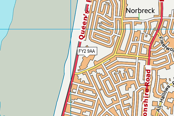 Spindles Health & Leisure (Blackpool) map (FY2 9AA) - OS VectorMap District (Ordnance Survey)