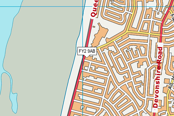 FY2 9AB map - OS VectorMap District (Ordnance Survey)