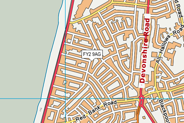 FY2 9AG map - OS VectorMap District (Ordnance Survey)