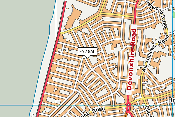 FY2 9AL map - OS VectorMap District (Ordnance Survey)