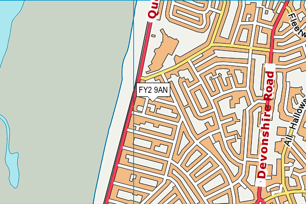 FY2 9AN map - OS VectorMap District (Ordnance Survey)