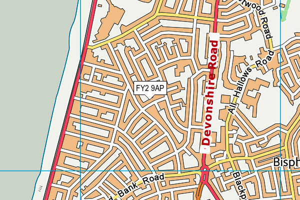 FY2 9AP map - OS VectorMap District (Ordnance Survey)