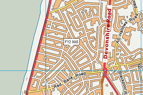 FY2 9AS map - OS VectorMap District (Ordnance Survey)