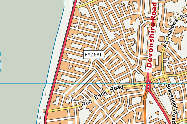 FY2 9AT map - OS VectorMap District (Ordnance Survey)