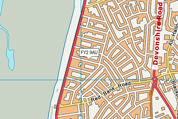 FY2 9AU map - OS VectorMap District (Ordnance Survey)