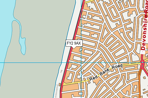 FY2 9AX map - OS VectorMap District (Ordnance Survey)