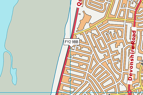 FY2 9BB map - OS VectorMap District (Ordnance Survey)