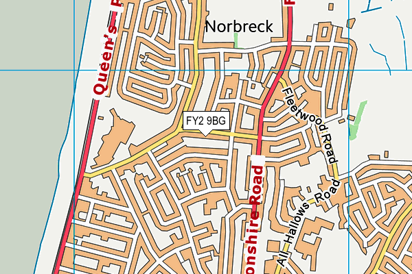 FY2 9BG map - OS VectorMap District (Ordnance Survey)