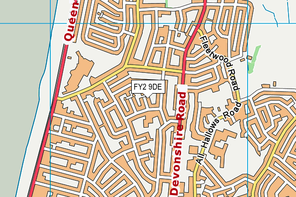 FY2 9DE map - OS VectorMap District (Ordnance Survey)