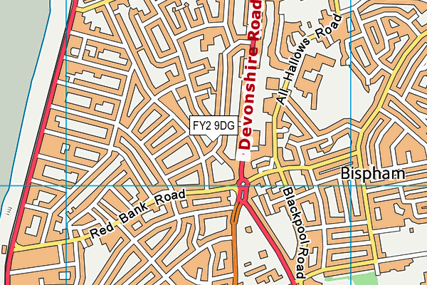 FY2 9DG map - OS VectorMap District (Ordnance Survey)