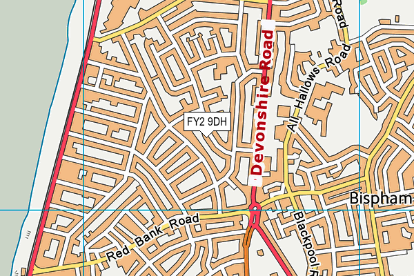 FY2 9DH map - OS VectorMap District (Ordnance Survey)