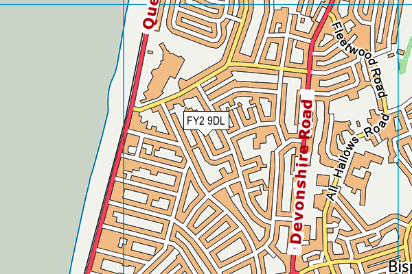 FY2 9DL map - OS VectorMap District (Ordnance Survey)
