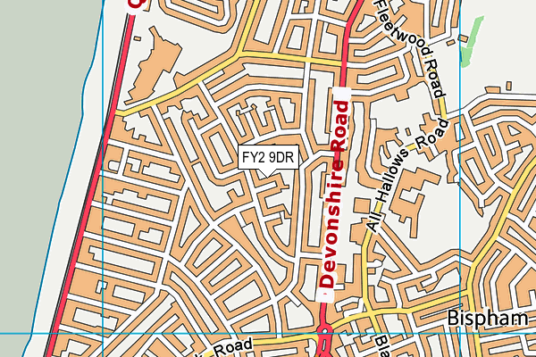 FY2 9DR map - OS VectorMap District (Ordnance Survey)