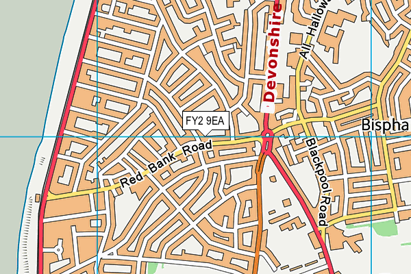 FY2 9EA map - OS VectorMap District (Ordnance Survey)