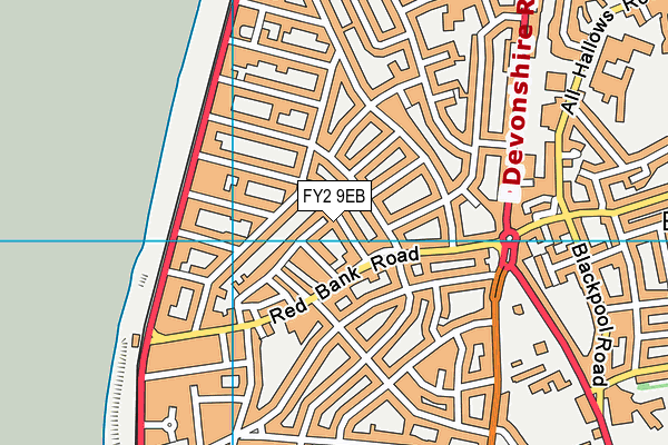 FY2 9EB map - OS VectorMap District (Ordnance Survey)