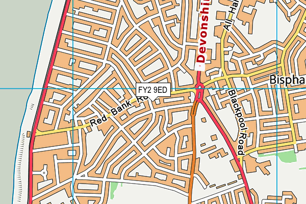 FY2 9ED map - OS VectorMap District (Ordnance Survey)