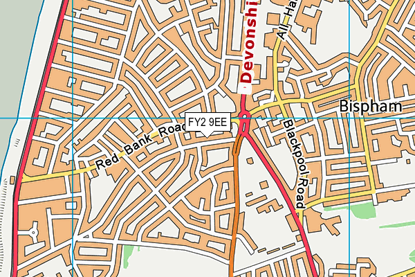 FY2 9EE map - OS VectorMap District (Ordnance Survey)