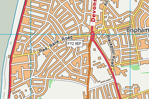 FY2 9EF map - OS VectorMap District (Ordnance Survey)