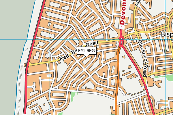 FY2 9EG map - OS VectorMap District (Ordnance Survey)