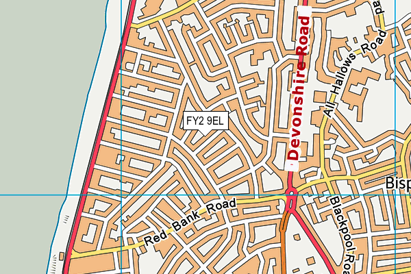 FY2 9EL map - OS VectorMap District (Ordnance Survey)