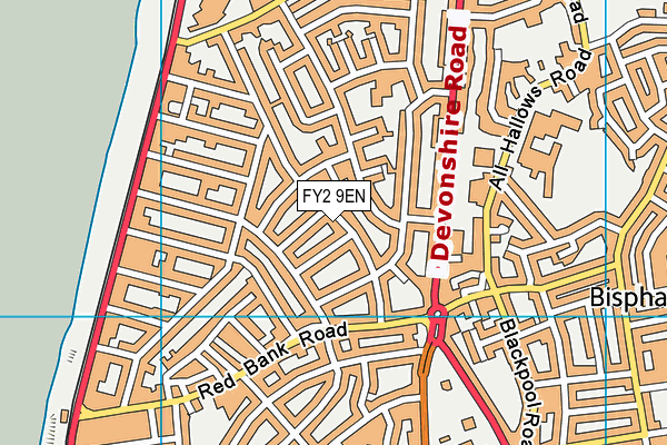 FY2 9EN map - OS VectorMap District (Ordnance Survey)