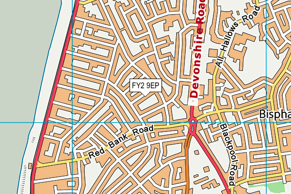 FY2 9EP map - OS VectorMap District (Ordnance Survey)
