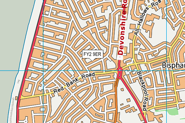 FY2 9ER map - OS VectorMap District (Ordnance Survey)