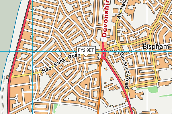 FY2 9ET map - OS VectorMap District (Ordnance Survey)