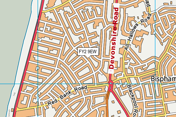 FY2 9EW map - OS VectorMap District (Ordnance Survey)