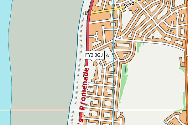 FY2 9GJ map - OS VectorMap District (Ordnance Survey)