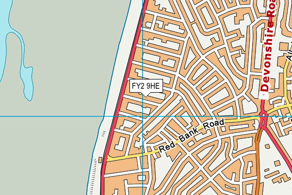 FY2 9HE map - OS VectorMap District (Ordnance Survey)