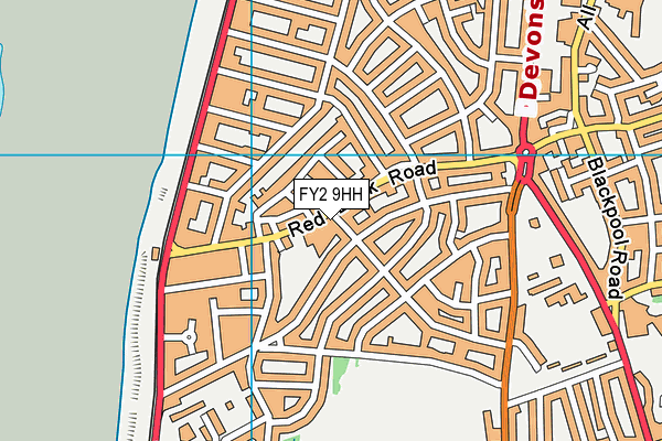 FY2 9HH map - OS VectorMap District (Ordnance Survey)